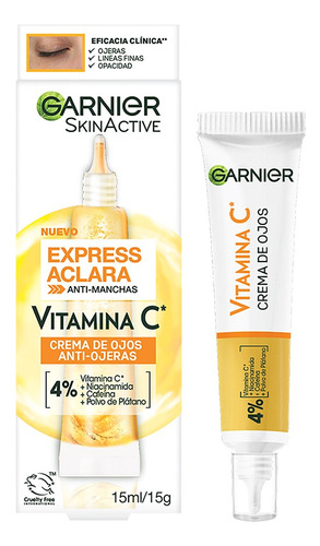 Garnier Crema De Ojos Reducción Ojeras Vitamina C, 15ml