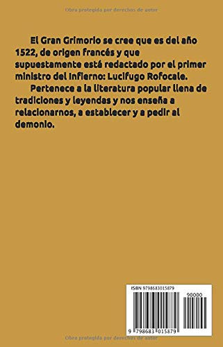 Libro: El Gran Grimorio, Ilustrado, Edición Español, 146 Pág