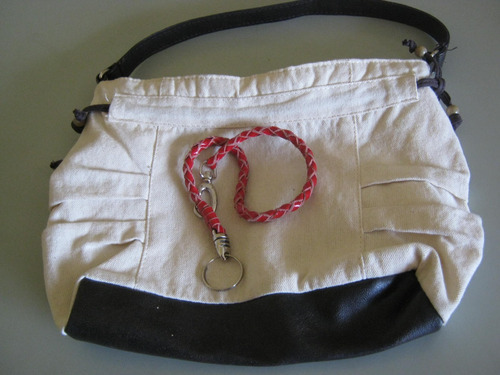 Cartera De Tela Y Cuerina 