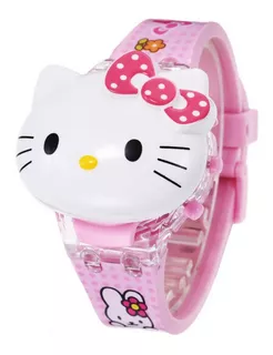 Reloj Niñas Digital Luces Sonido Tapa Infantil Hello Kitty