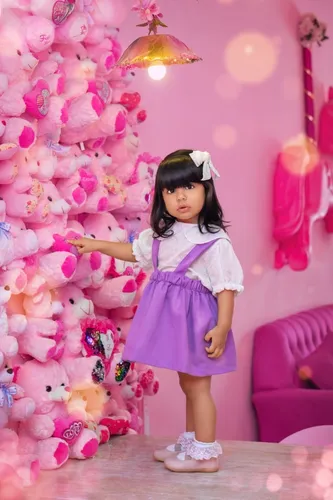 Vestido salopete store infantil