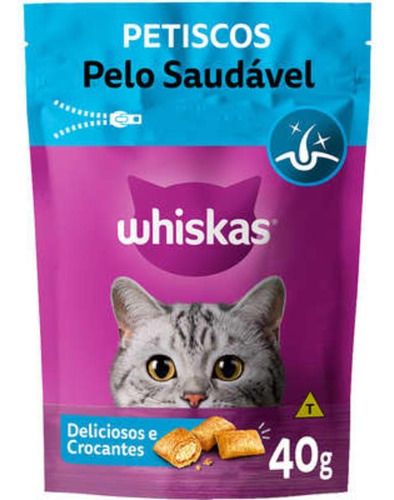 Whiskas Temptations Pelo Saudável 40gr