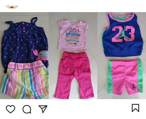 Conjunto Bebe Niña Talla 12 Meses Importado Excelente Estado