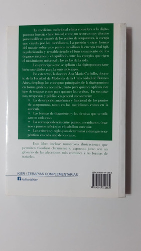 Libro Digitupuntura Auriculoterapia De Ana Maria Carballo