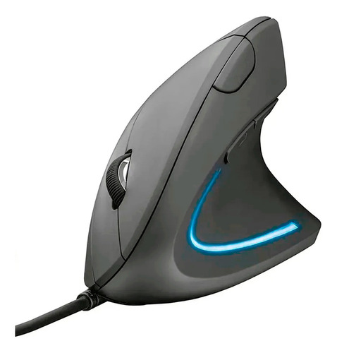 Mouse Vertical Ergonômico Luz Led Rgb 6 Botões