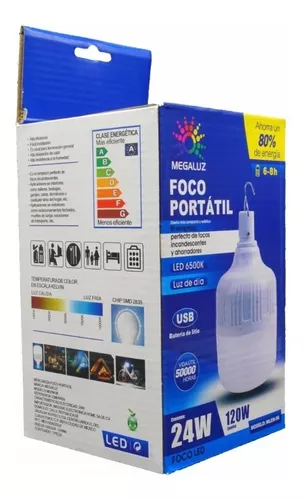 Foco portátil recargable 24w