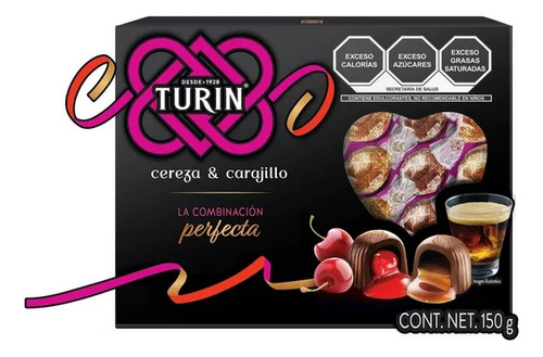 Chocolates Semiamargos Turin Rellenos Cereza Y Carajillo