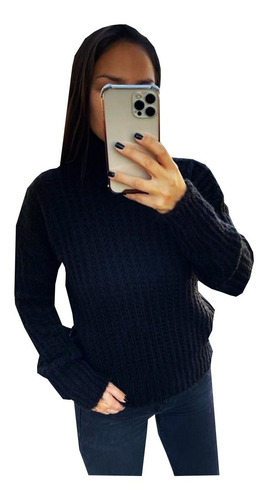 Polera Buzo Sweater Maxi Mujer Amplio Pullover Poleron B8
