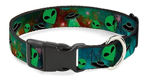 Buckle-down Pc-w30163-l Aliens & Ufo's Galaxy/green/black/wh