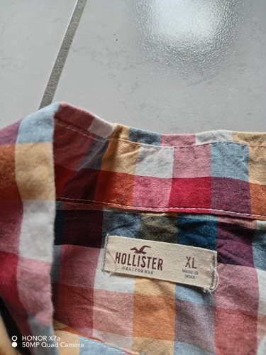 Camisa Multicolor Holllisster Extra Grande Slim (Usado)