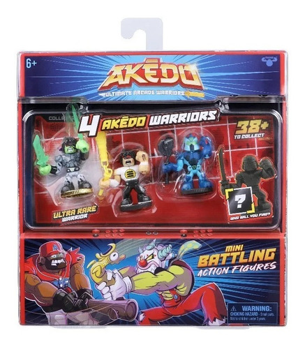 Akedo Ultimate Arcade Warrior Pack Lujo 4 Fig 14225 Srj