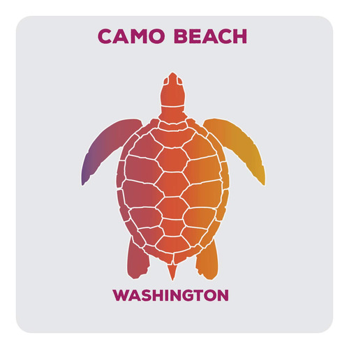 Camo Beach Washington Posavaso Acrilico 8 Diseño Tortuga
