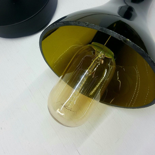 Lampara De Techo Elavodara Con Botella De Vidrio