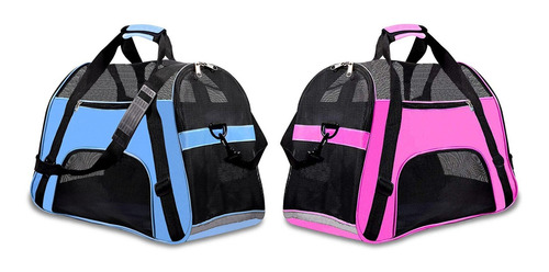 Bolso Transportador De Mascotas Talla L - Rosado