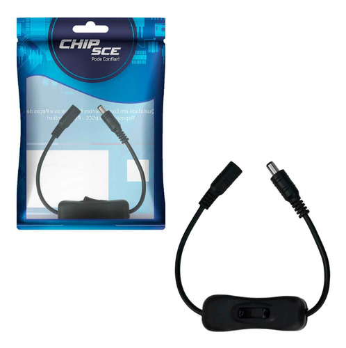 Cabo Extensão De Fonte P4 Extensor Fita Led Com Interruptor