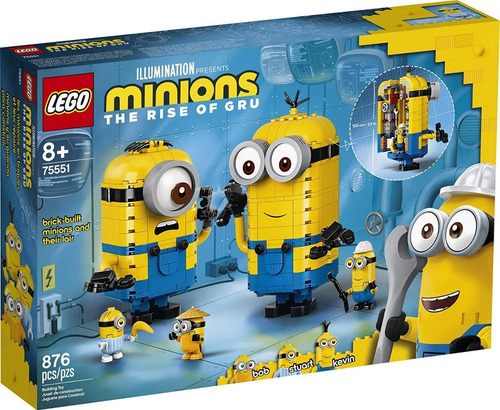 Lego Minions Gru 75551 Brick-build Minions And Their Lair Cantidad De Piezas 876