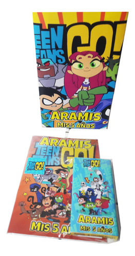 30 Bolsitas 30 Libritos Y 30 Lapices X6 Teen Titans Go