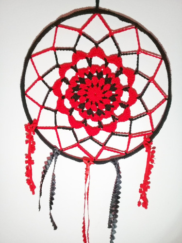 Mandala Crochet 40 Cm Aro Metal Móvil Colgante Decoración