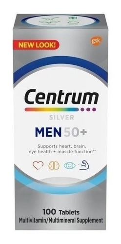 Centrum Silver Men 50+ 100cps 100 Dias Importado Nfe