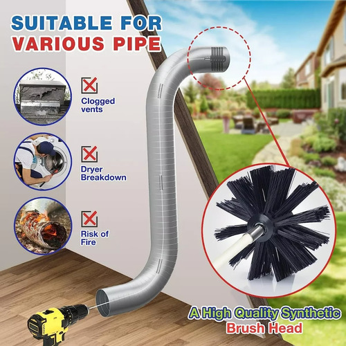 Kit Limpia Chimenea-combustión Lenta Cubre Cepillo De Pipa
