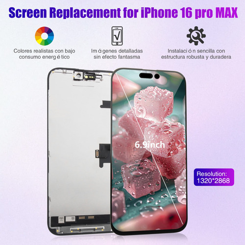 Pantalla Táctil Display Lcd Para iPhone 16 Pro Max