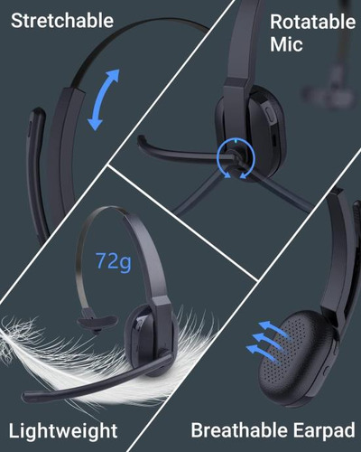 Huakua Auriculares Bluetooth Con Micrófono Para Audio Nítido