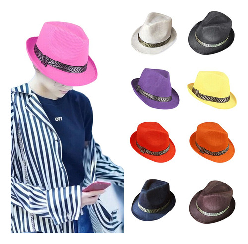  X 10 Pack Gorro Tanguero Fluo Sombreros Tango Cotillon