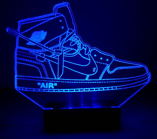 Abajur Luminária Led Tenis Air Jordan  E Outros + Brinde