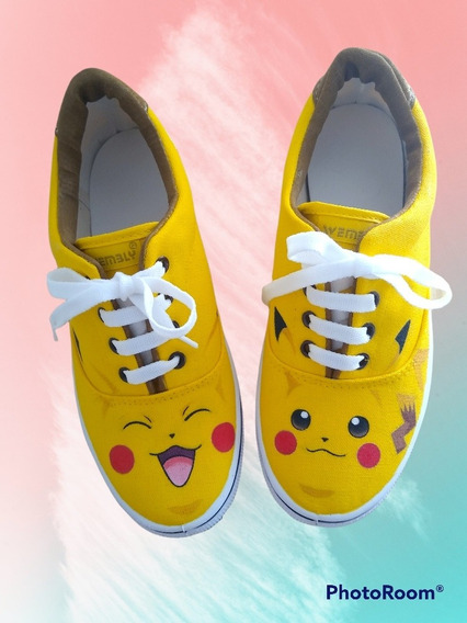 Pokemon Zapatillas de deporte para niños Pikachu Easy Touch Fasten Zapatos deportivos Running Pumps Sneakers 