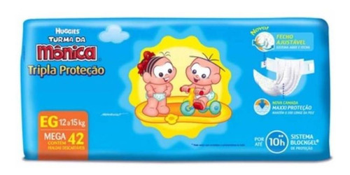 Turma Da Mônica Tripla Proteção Fralda Infantil Xg C/42