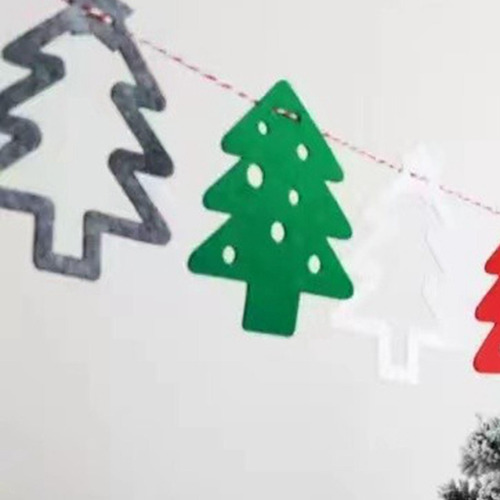 Guirnalda De Pancarta Navideña, Banderines Diy, Árbol