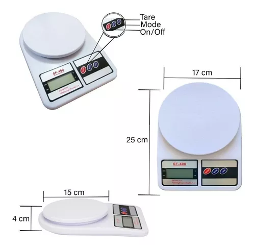 Balança Digital De Precisão Cozinha 10kg Nutrição E Dieta Capacidade máxima  10 kg Cor Branca