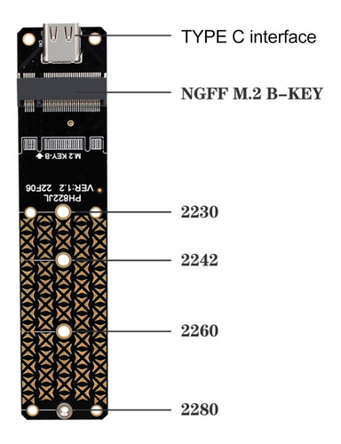 Adaptador M.2 A Usb Ngff M.2 Bkey Sata Disco Duro Ssd To
