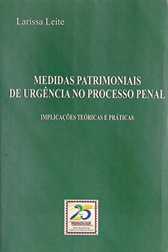Libro Medidas Patrimoniais De Urgencia No Processo Penal