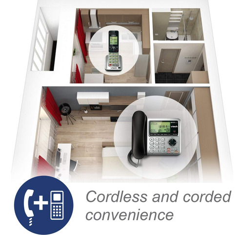 Vtech Csdect 6.0 Teléfono De Línea Fija De 2 Maneras
