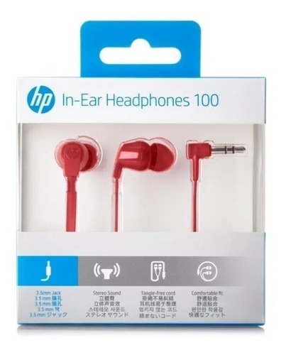 Auricular Hp 100 In-ear Rojo 