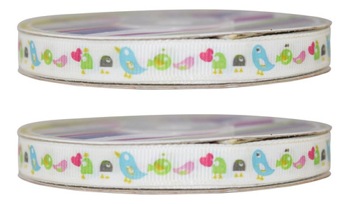 Imagen 1 de 2 de Listón Popotillo Estampado Baby Shower, 2 Piezas-rb1