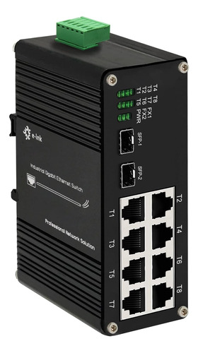 Conmutador Gigabit Ethernet Industrial De 8 Puertos Conmutad