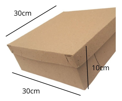 Imagen 2 de 2 de Cajas Para Torta 30x30x10 Cm Marron Pack 50 Unidades
