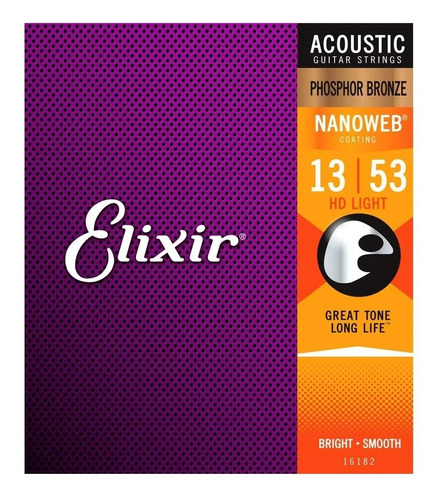 Encordoamento Violão Elixir Phosphor Bronze 13-53 16182