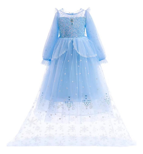 Disfraz Princesa Reina Elsa, Capa Para Cosplay Con