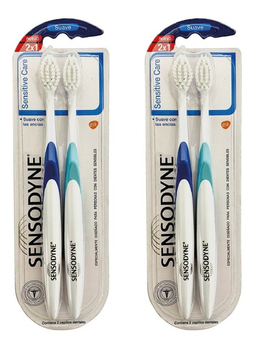 Cepillo Dental Sensodyne Sensitive Care Pack X4