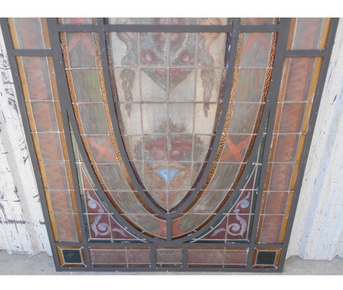 Antigua Cúpula De Hierro Con Vitraux Recto Chapasusadas