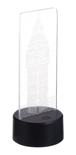 1 Juego Big Ben 3d Luz Nocturna Acrílico Lámpara Led Lámpara