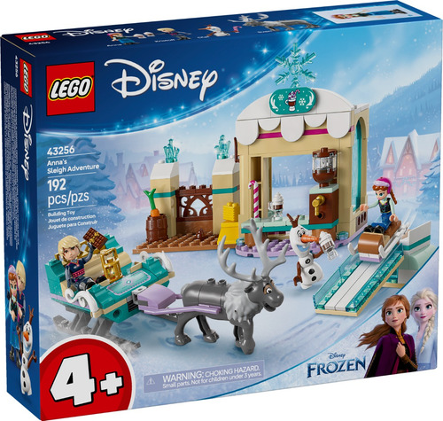 Conjunto De Montar A Aventura De Trenó De Anna 192 Pçs Lego 192 Frozen
