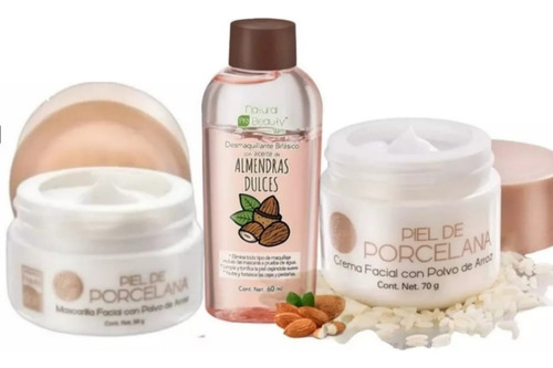 Crema Facial Polvo De Arroz + Mascarilla Aclarado Natural 