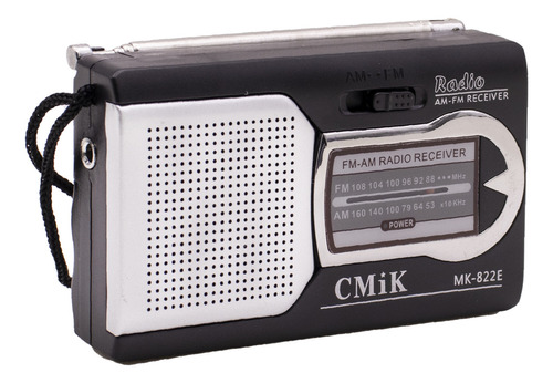 Radio De Mano Cmik Am/fm Con Altavoz Incorporado Mk-822e