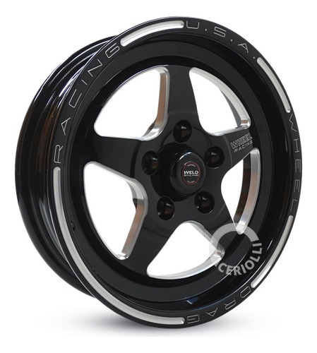 Roda Weld Rts Aro 15 Tala 4 5x114 Black Racing 2 Rodas C65 Cor Black Tala 4 5x114