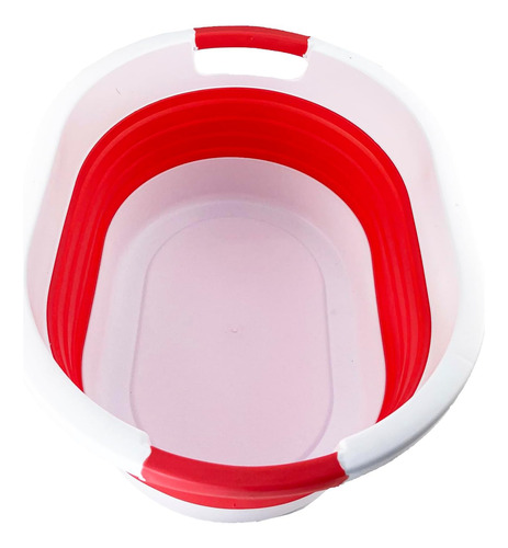 Cesta Plegable De Plástico 23l Para Ropa Sucia (blanco/rosa