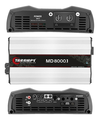 Módulo Amplificador Taramps Md 8000.1 Automotivo 2 Ohm      
